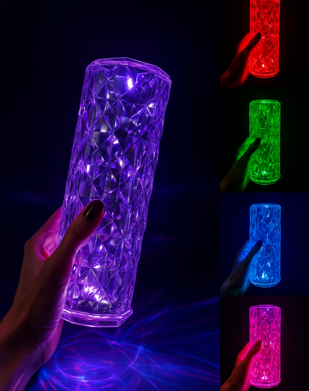 CrystalGlow – 2 Lámparas LED Espejo 16 Colores