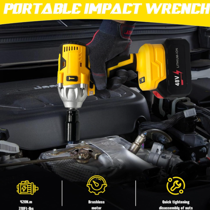 Llave de Impacto Recargable PowerPack – 2 Baterías